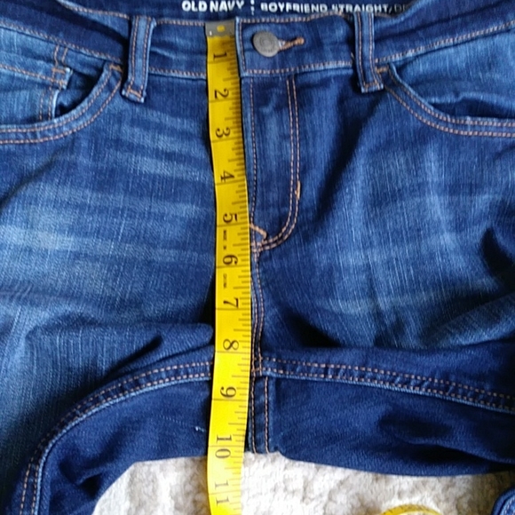 Old Navy Boyfriend Straight Distressed Jeans 4R Blue - Picture 15 of 16